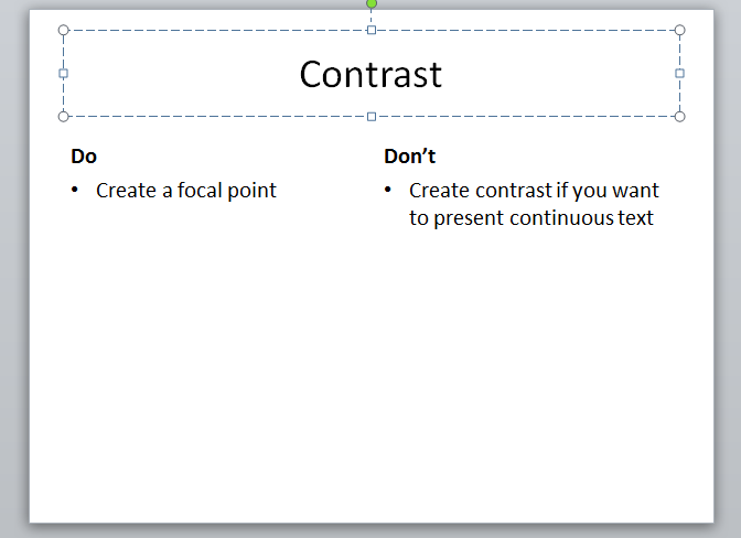 slide layout